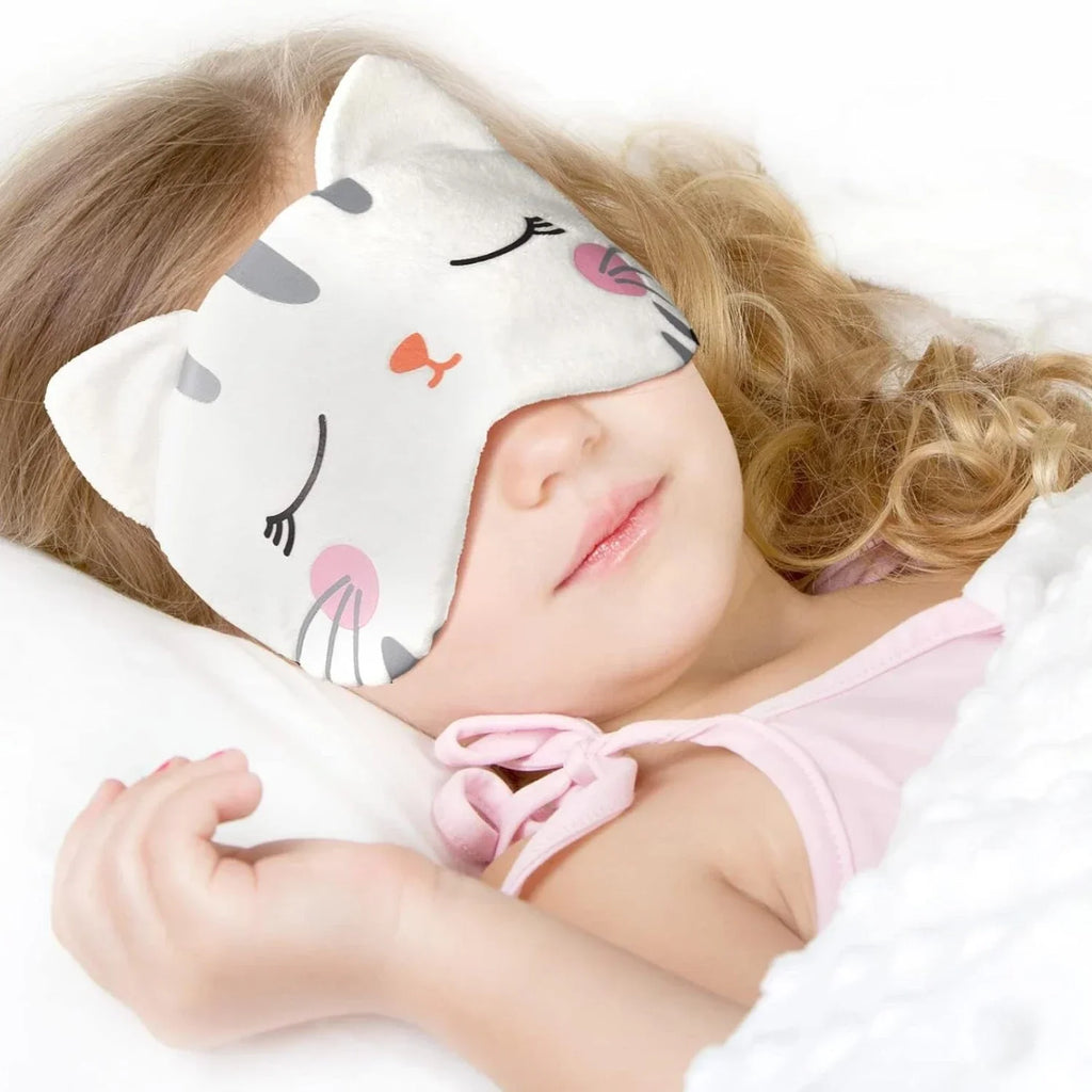 Antifaz para Dormir de Peluche (Diseño Gato / Perrito Kawaii)